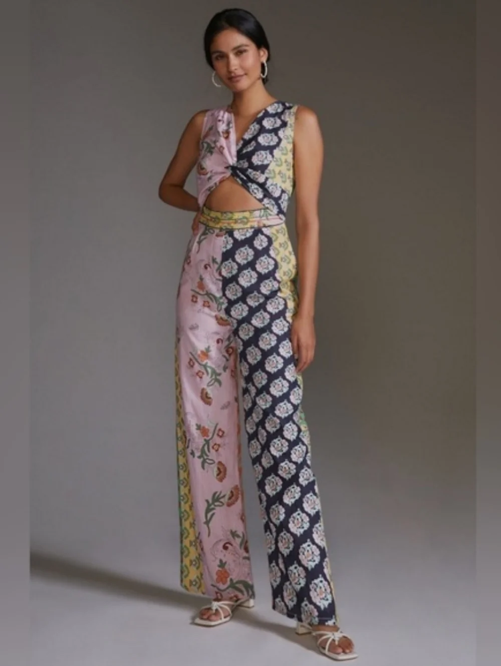 NWT Llani + Anthropologie Printed Jumpsuit size M - Picture 1 of 11